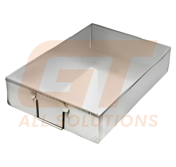 BANDEJA ANTIDERRAME METAL ALUZINC  60cm x 60cm x 15cm BAN-ME-01