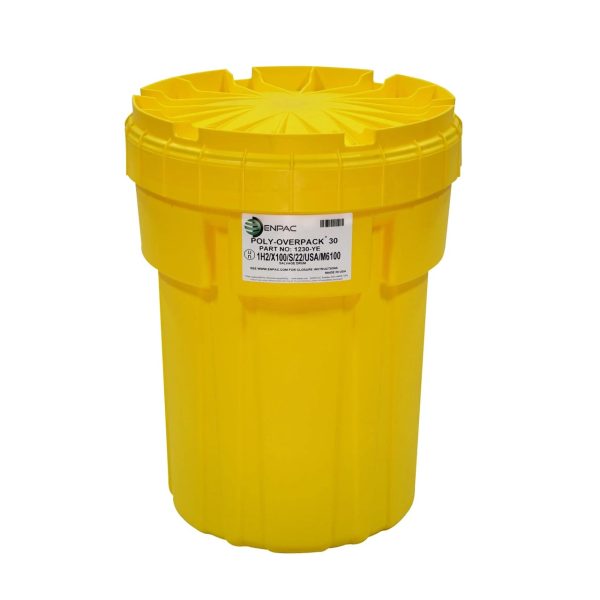 Tambor de recuperación Poly-Overpack de 30 galones, amarillo 1230-YE