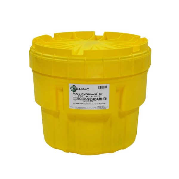 Tambor de recuperación Poly-Overpack de 20 galones, amarillo